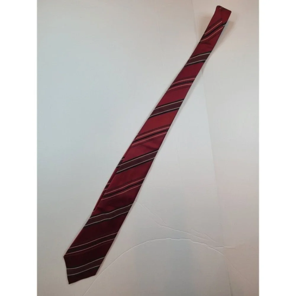 BRAND Q Red Striped Silk Neck‎ Tie Men's Formal Business Accessory